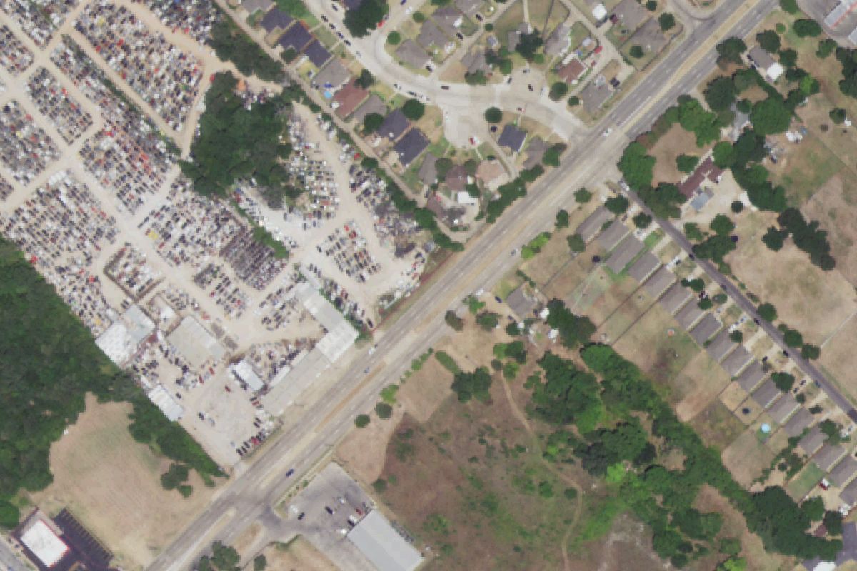 Aerial photo of Triple a Auto Recycling