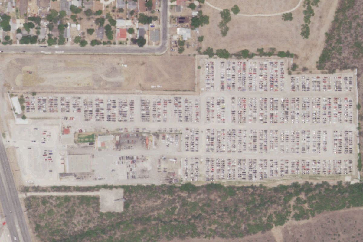 Aerial photo of Salvage Yard