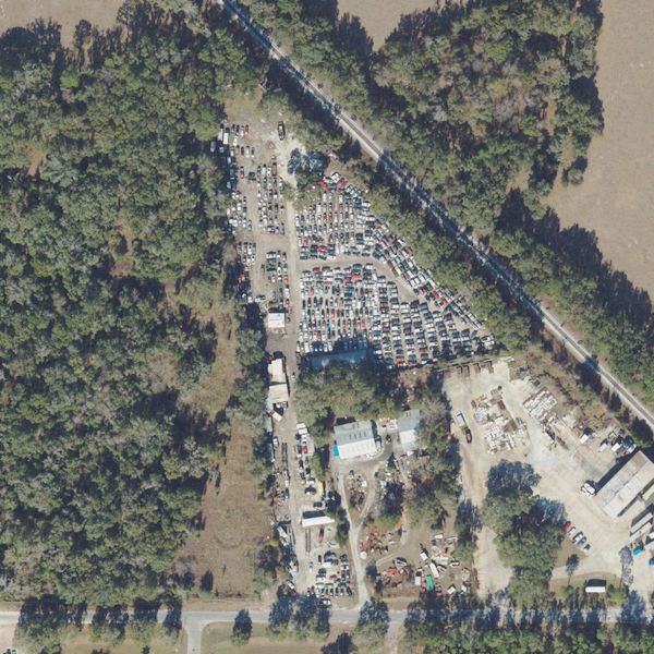 Aerial photo of Big Sun Auto Salvage