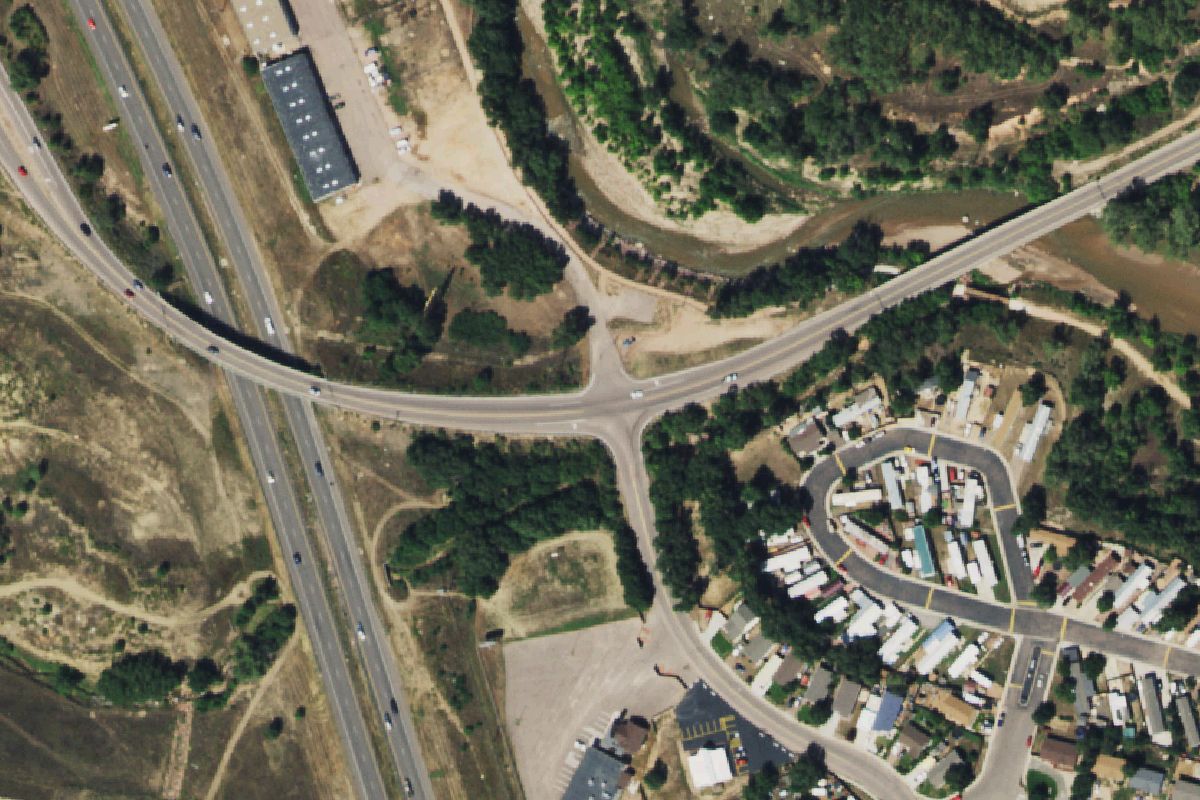 Aerial photo of U-Pull-&-Pay Colorado Springs at 3745 S. U.S. Highway 85-87