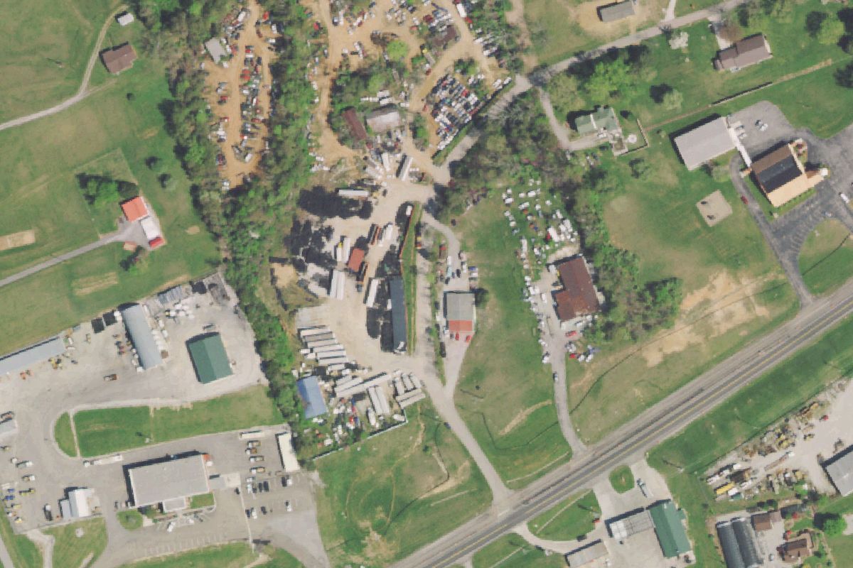 Aerial photo of Jr's Auto Salvage