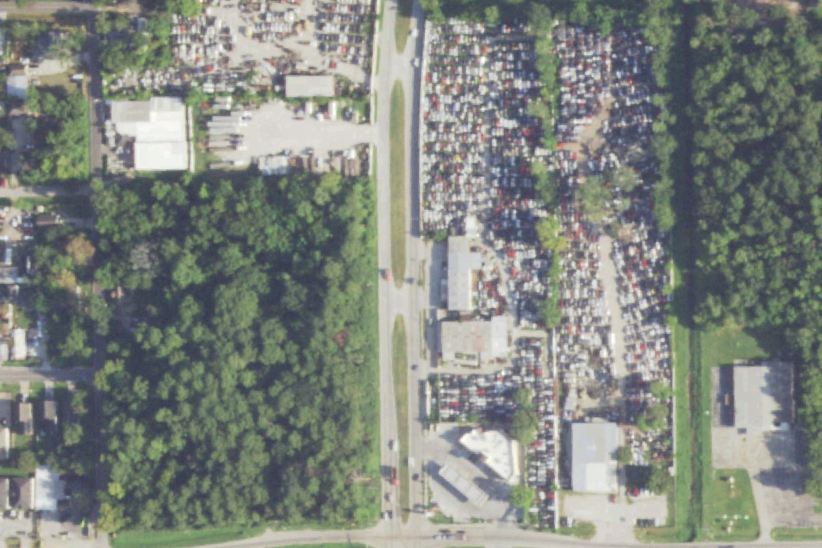 Aerial photo of Gigante Used Auto Parts