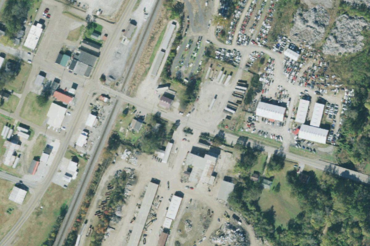 Aerial photo of Coon Dance Auto Parts at 160 Wardlow Rd E