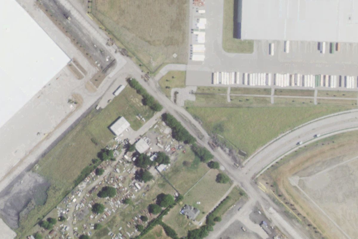 Aerial photo of D&D Auto Salvage