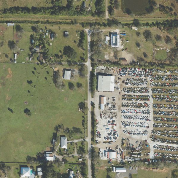 Aerial photo of Action Auto Recycling