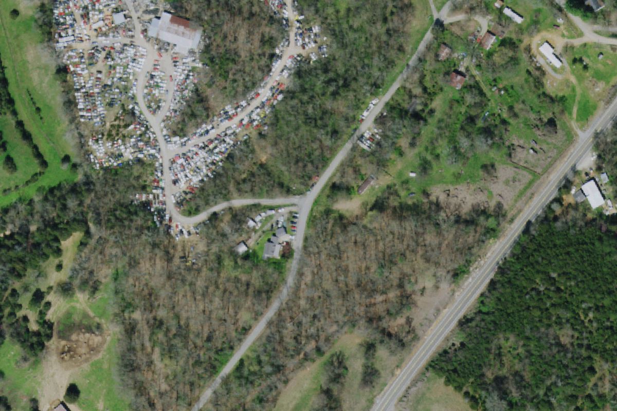 Aerial photo of Jerry's Used Cars & Parts