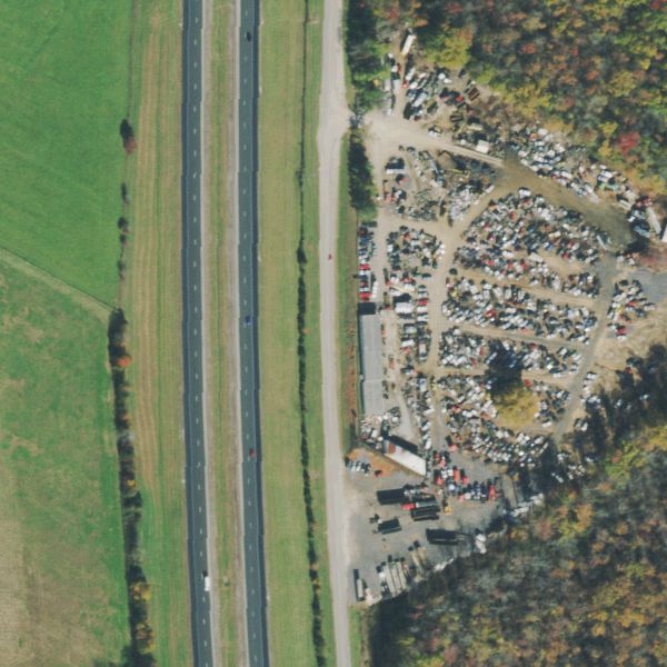 Aerial photo of Scott's Auto Salvage and Sales