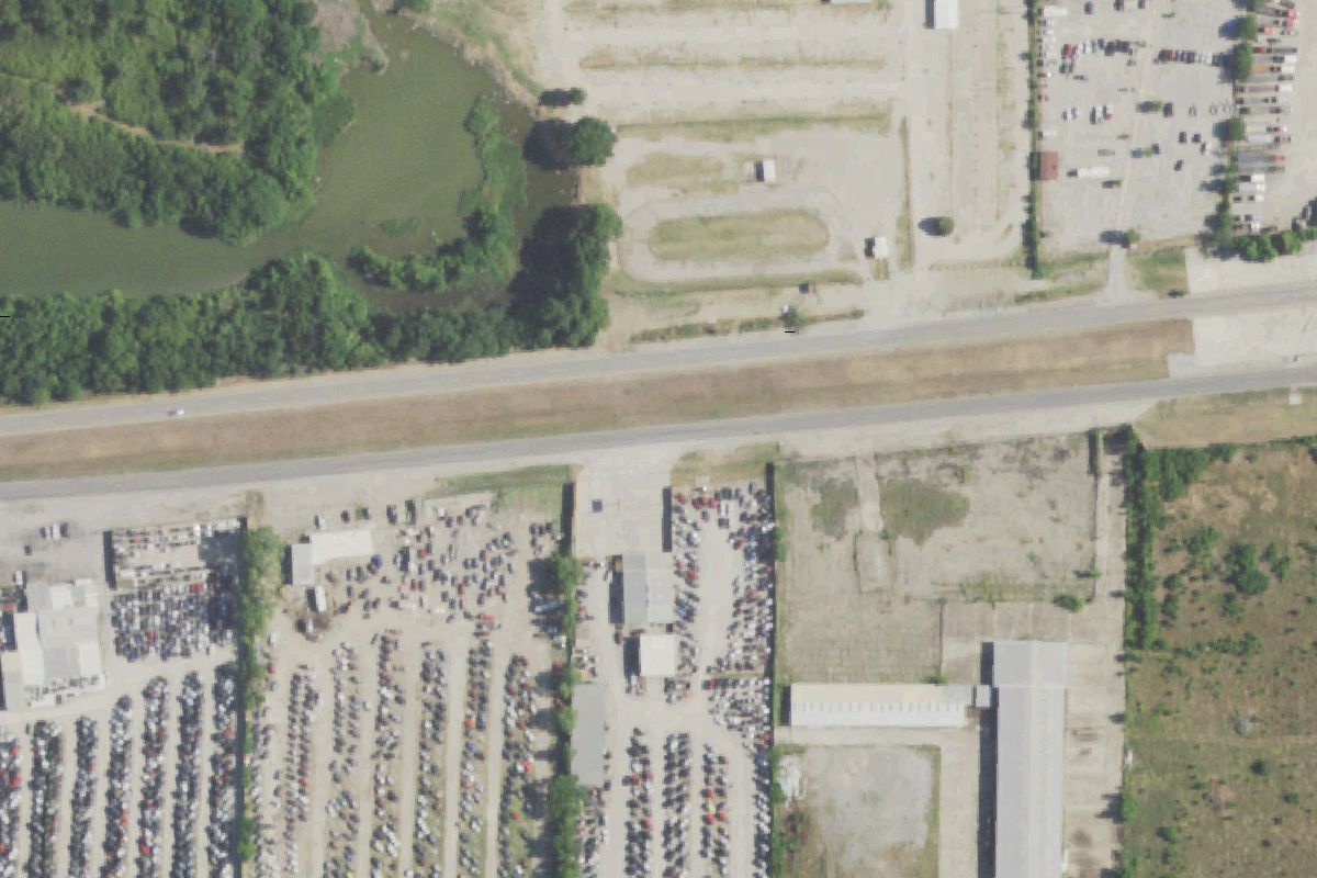 Aerial photo of Affordable Foreign & Truck Salvage at 4111 E Jefferson