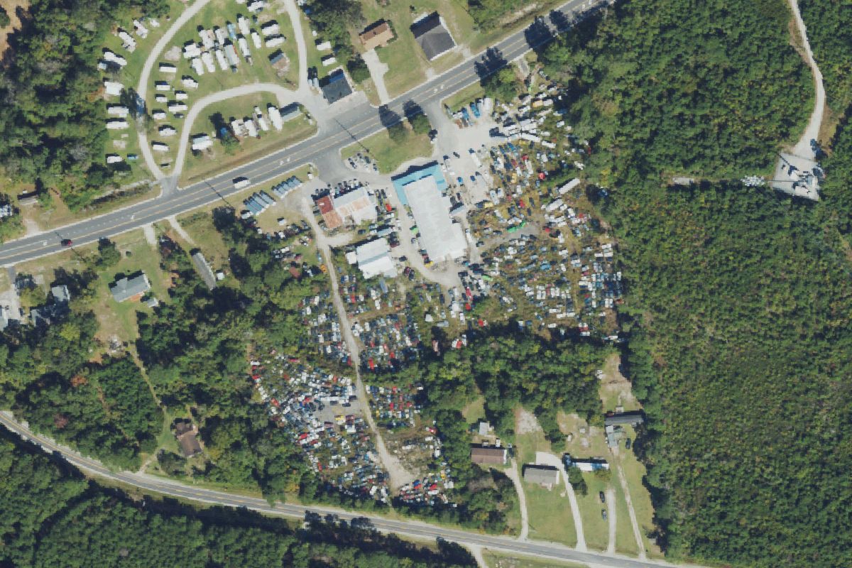 Aerial photo of Shepard's Wrecker & Garage Services at 2200 Nc-172