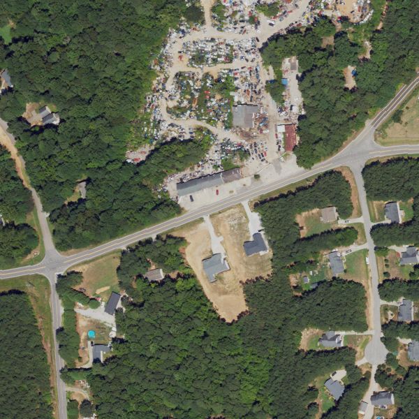 Aerial photo of Nine's Auto Parts