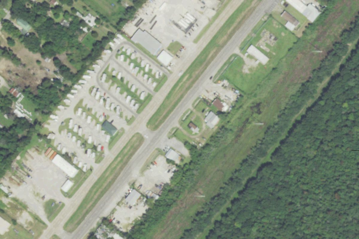 Aerial photo of Johnny's Towing & Recovery at 6360 Gulfway Dr
