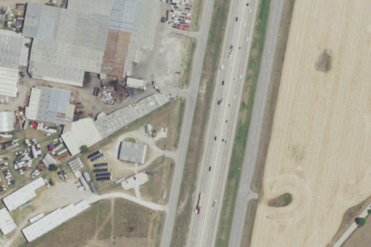 Aerial photo of Quality Parts Supply at 15844 S IH 35