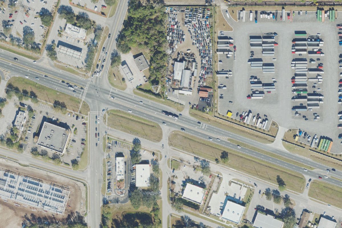 Aerial photo of Eco Green Auto Parts at 16969 E Colonial Dr