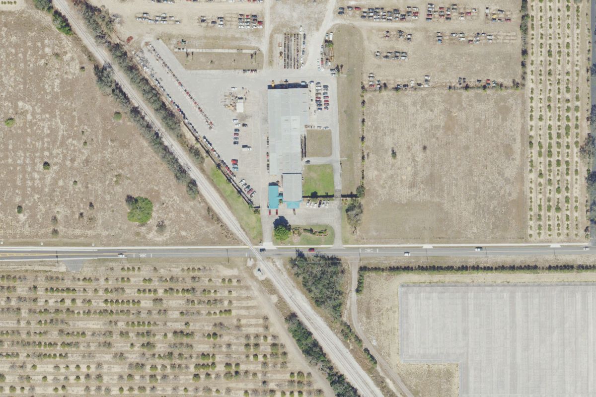 Aerial photo of Jim's Import Auto Salvage at 3636 Desoto Rd