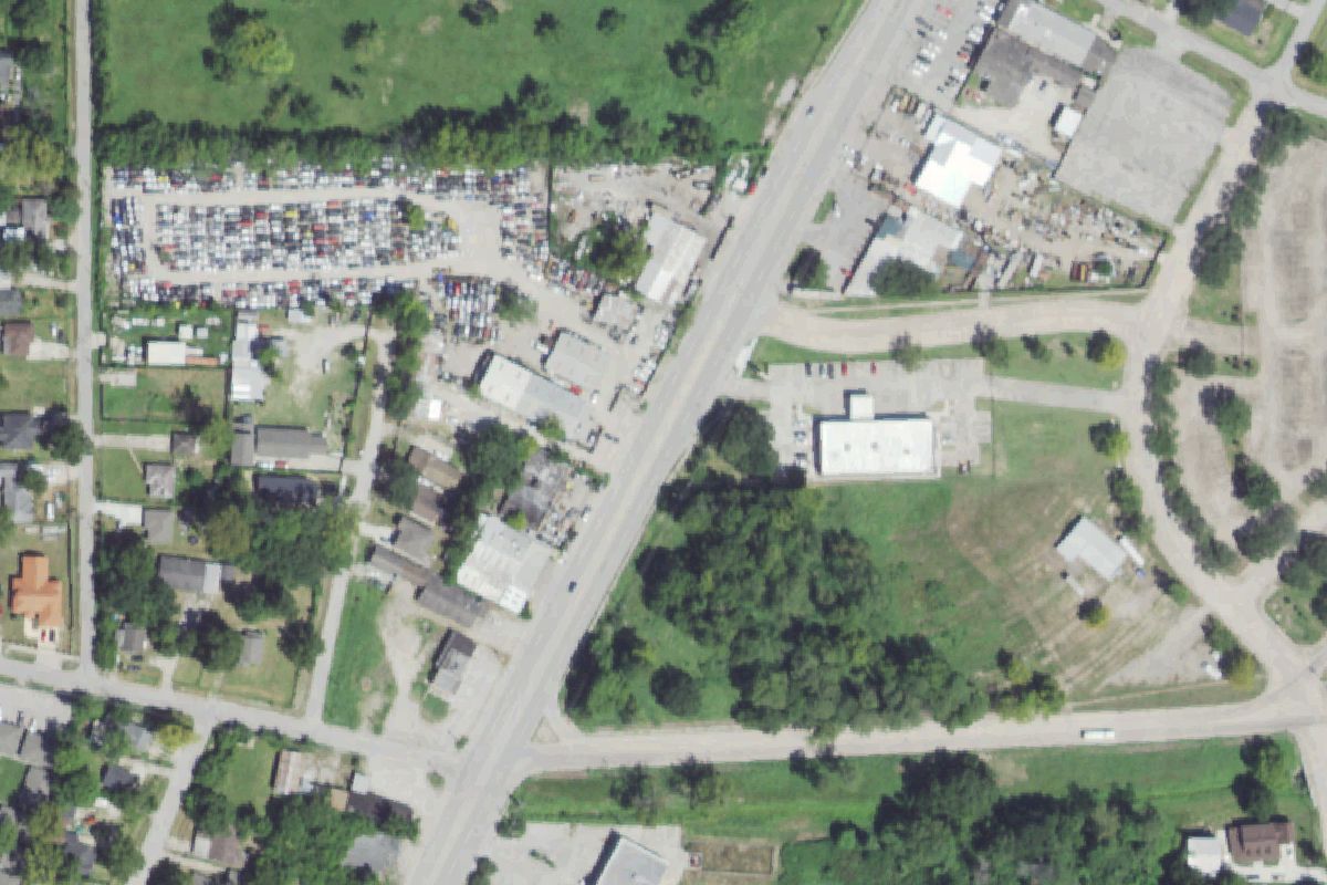 Aerial photo of Comanche Auto Parts at 9729 Jensen Drive