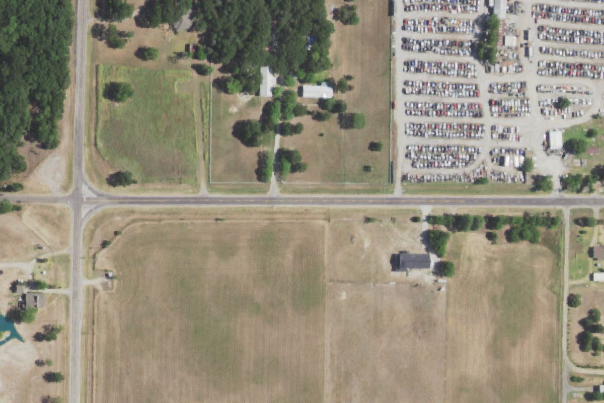 Aerial photo of AAA Auto Salvage at 6952 FM 2947