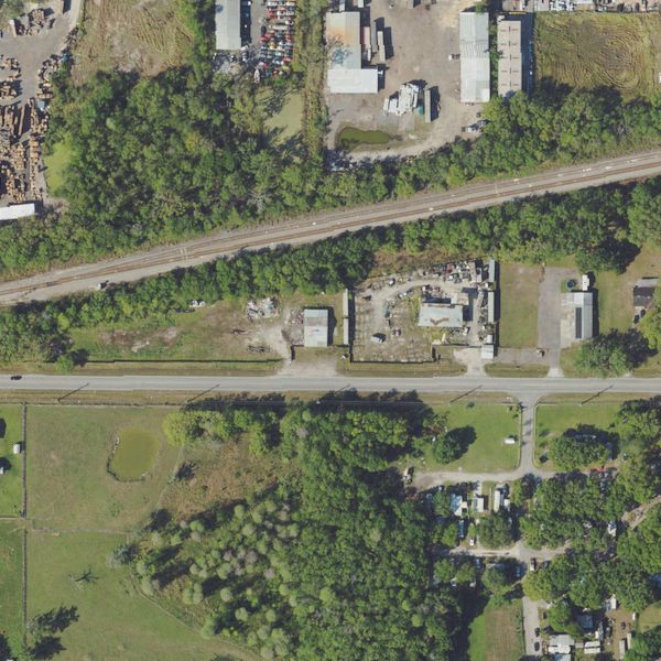 Aerial photo of Lakeland Salvage Yard