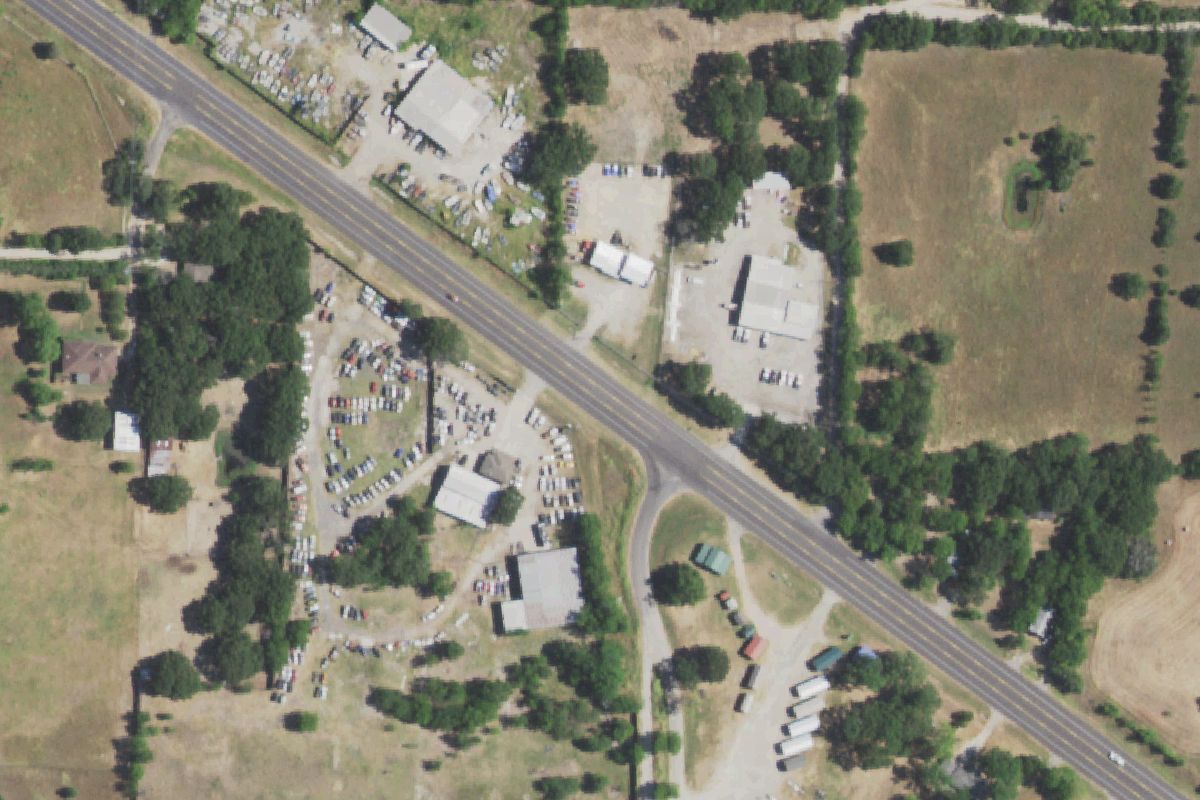 Aerial photo of Bargain Auto Parts & Recycling