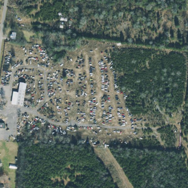 Aerial photo of USA Auto Sales, Service & Salvage