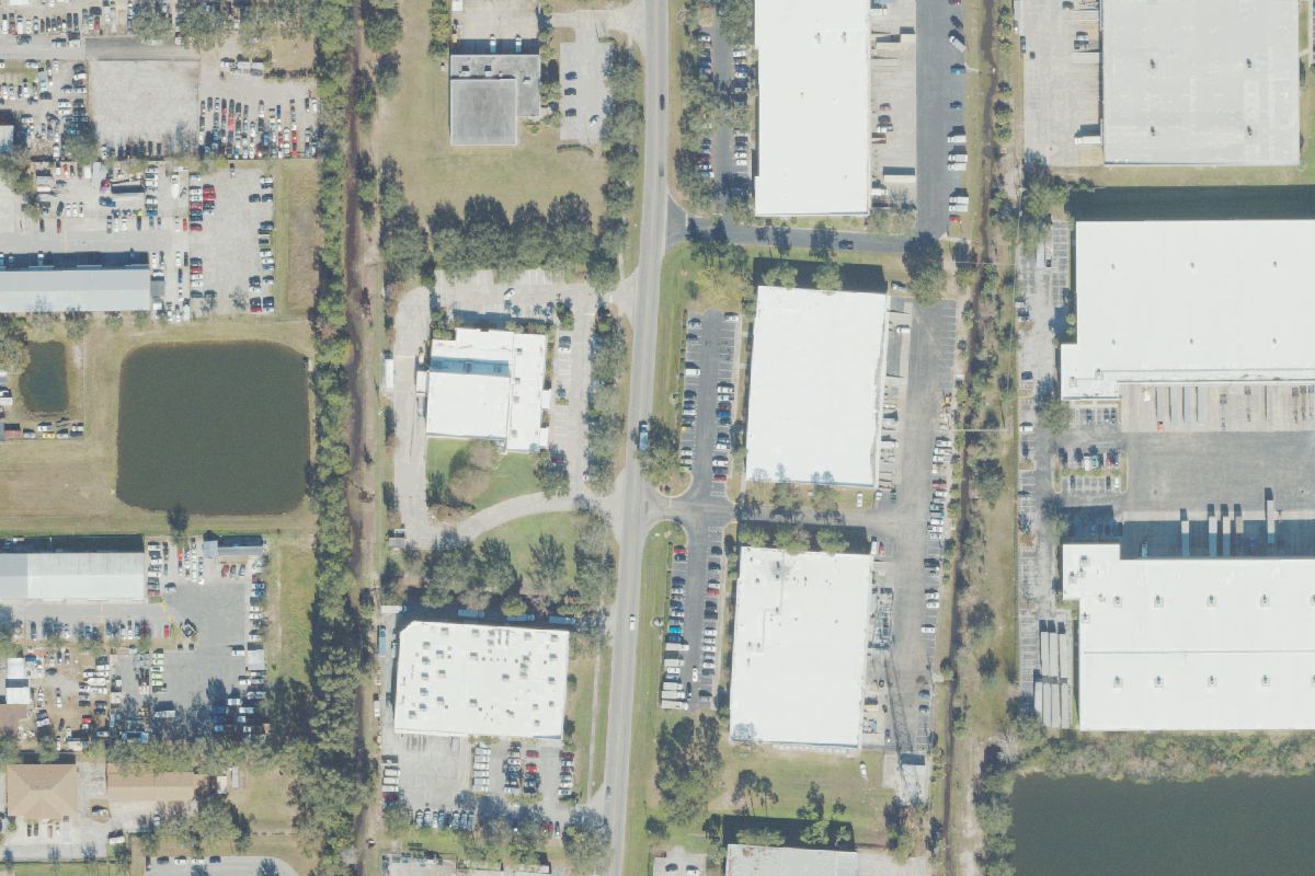 Aerial photo of Prime 7 Auto Parts at 10551 Satellite Blvd