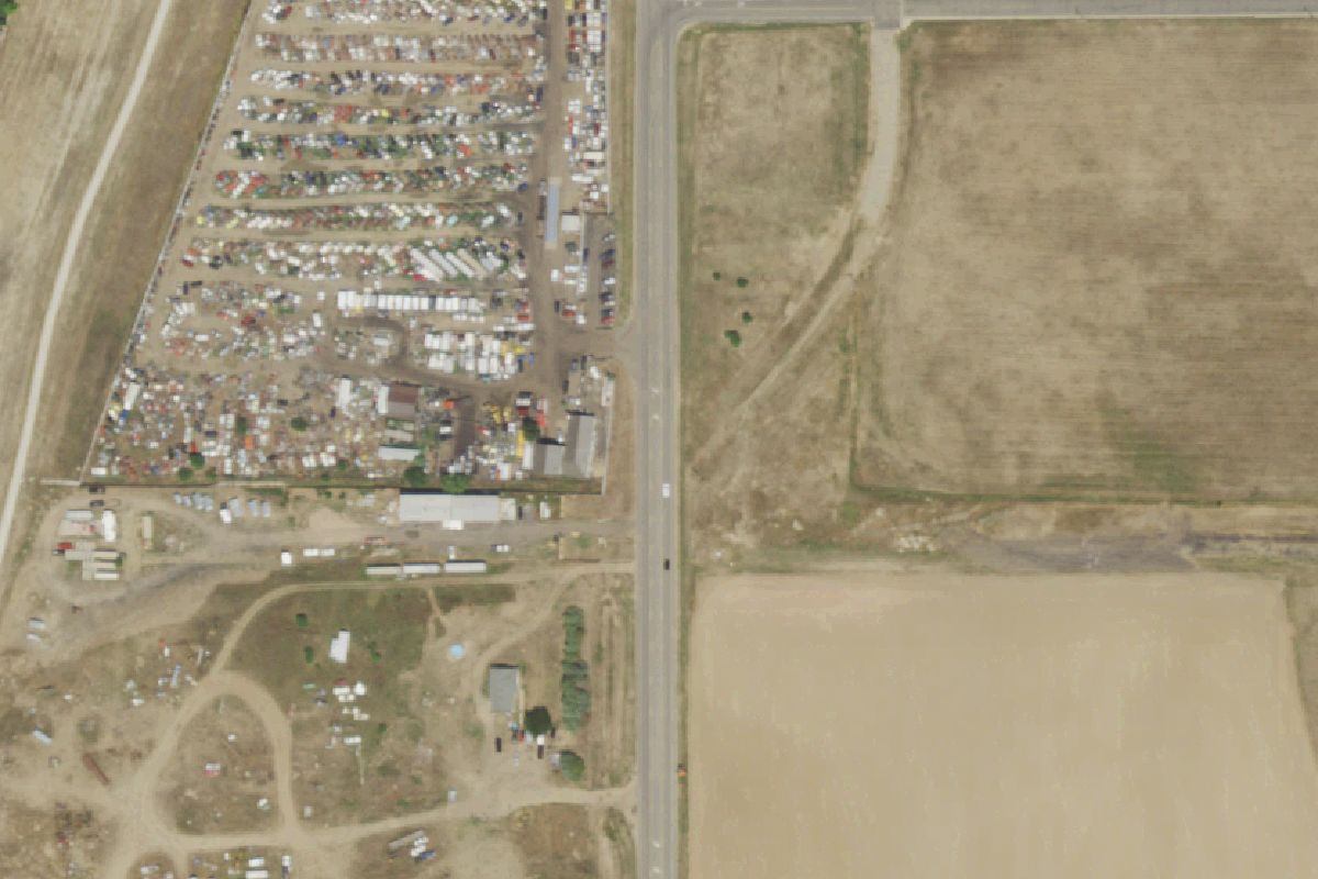 Aerial photo of Elliotts Auto Parts at 5511 Colorado Blvd