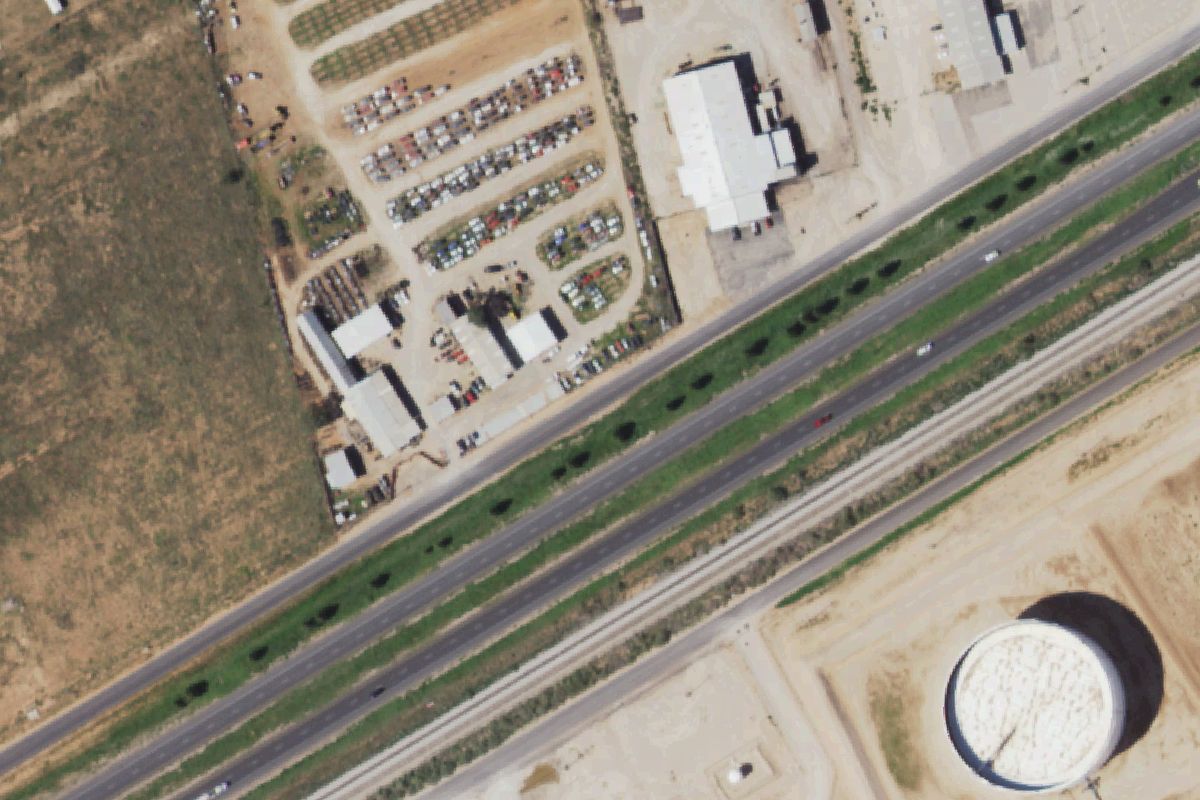 Aerial photo of Box Auto Salvage at 4209 East Hwy 80