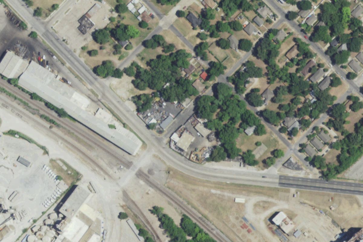 Aerial photo of Action Metals Recyclers at 3514 Botham Jean Boulevard
