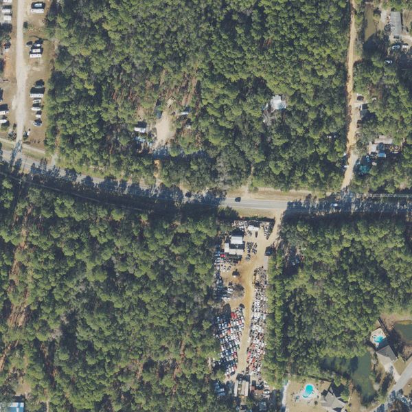 Aerial photo of R & R Auto Salvage