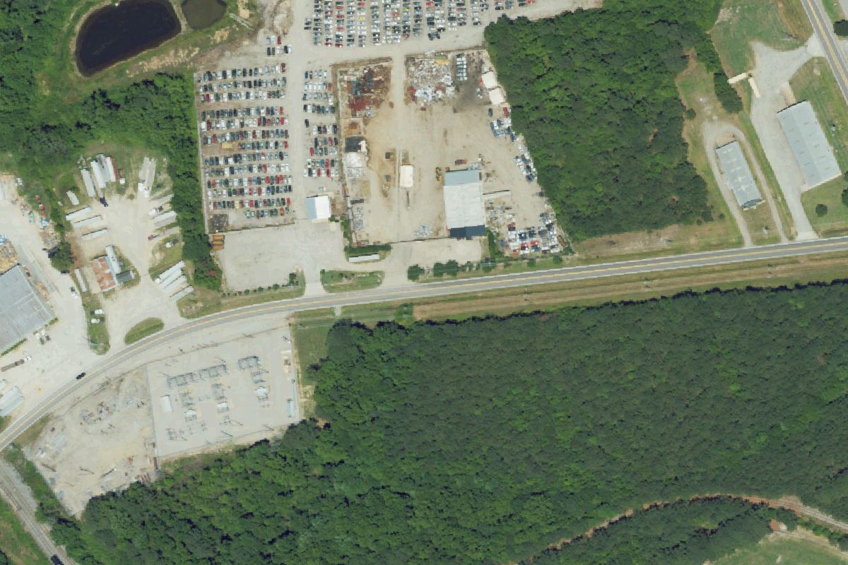 Aerial photo of Foss U-Pull-It Wilson