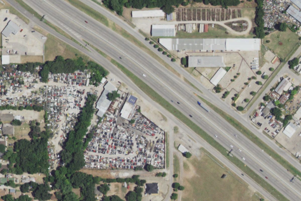 Aerial photo of Lone Star Auto Crushers