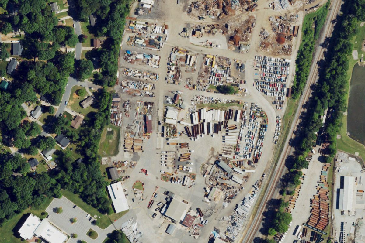 Aerial photo of D. H. Griffin Wrecking