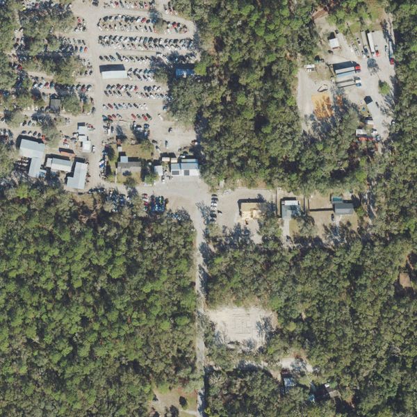 Aerial photo of M & K Used Auto Parts