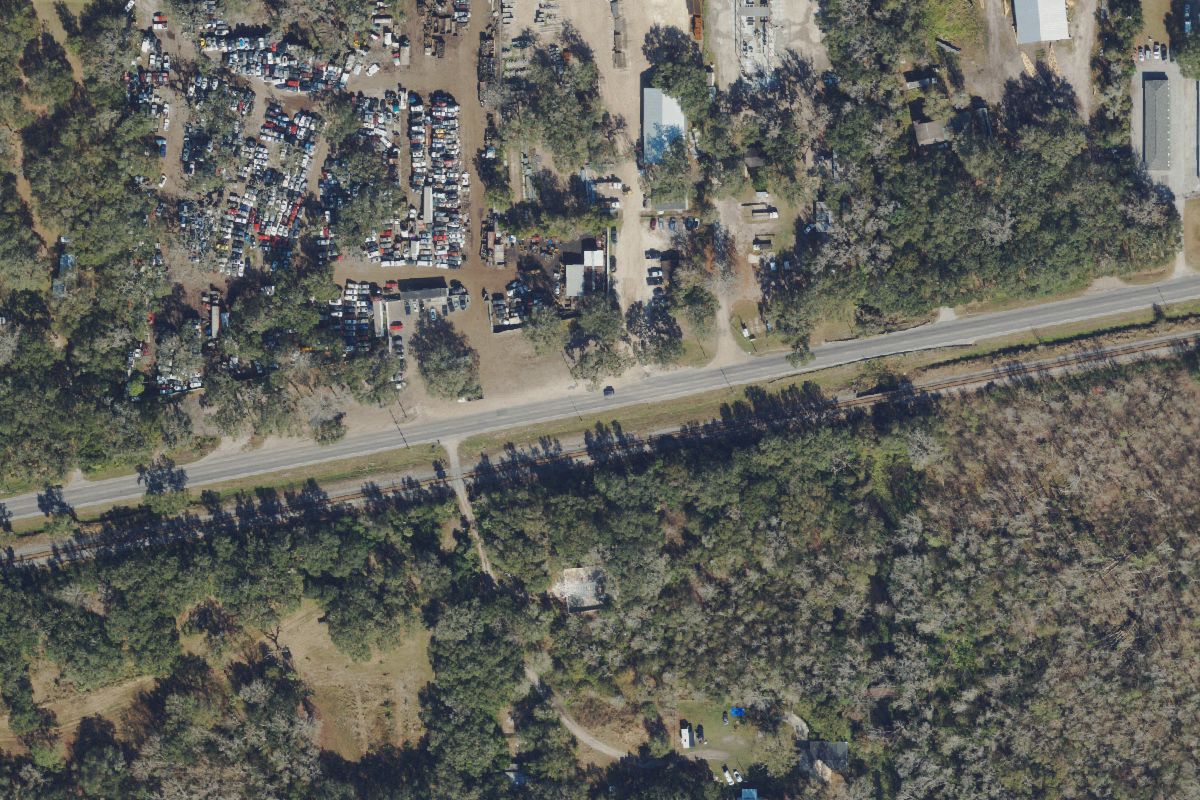 Aerial photo of American and Import Auto Parts at 1368 E Dr Martin Luther King Jr Blvd