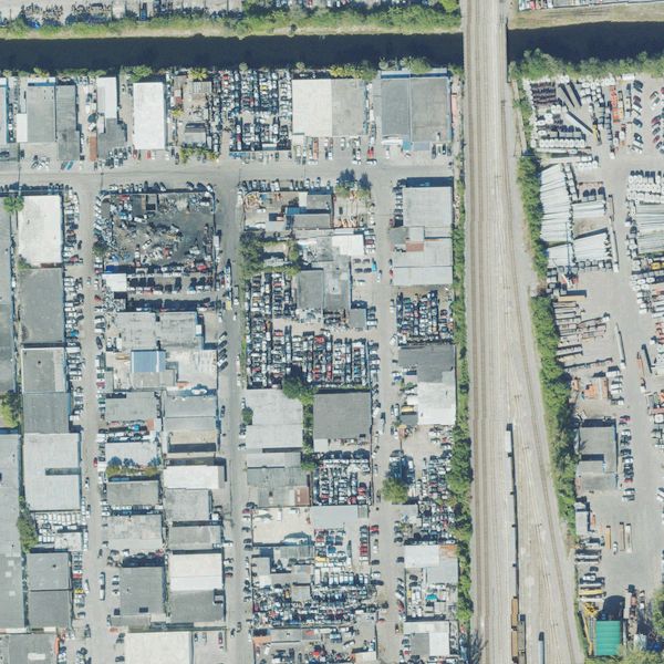 Aerial photo of 11th Avenue Auto Recyclers