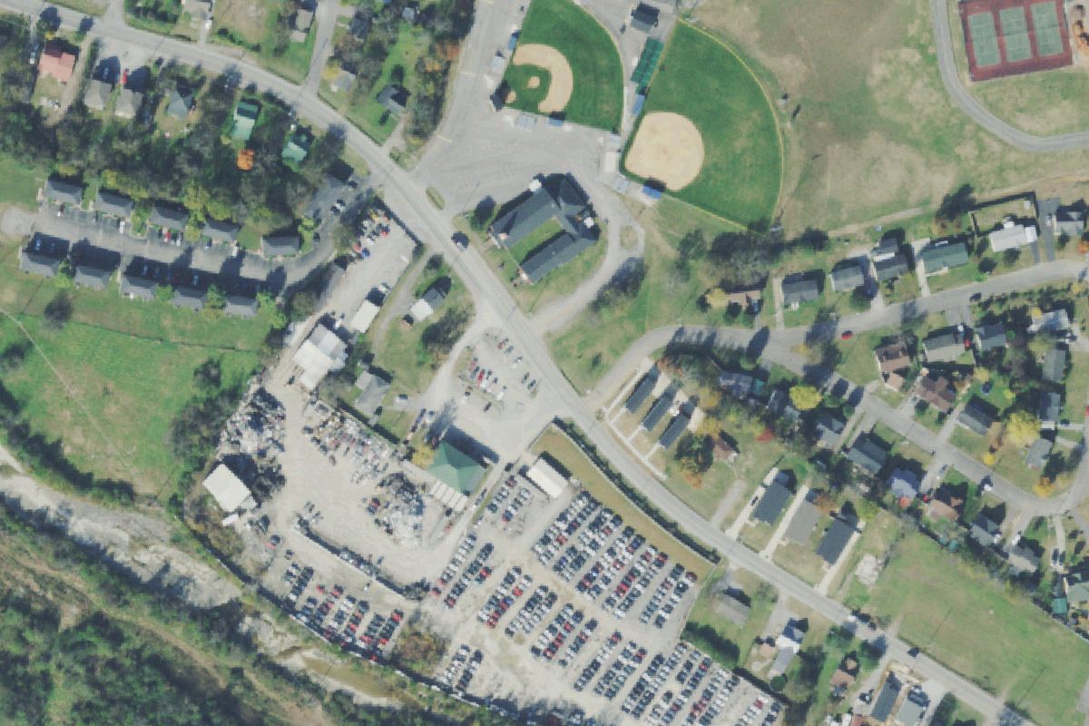 Aerial photo of Express Recycling Group at 464 Cainsville Rd