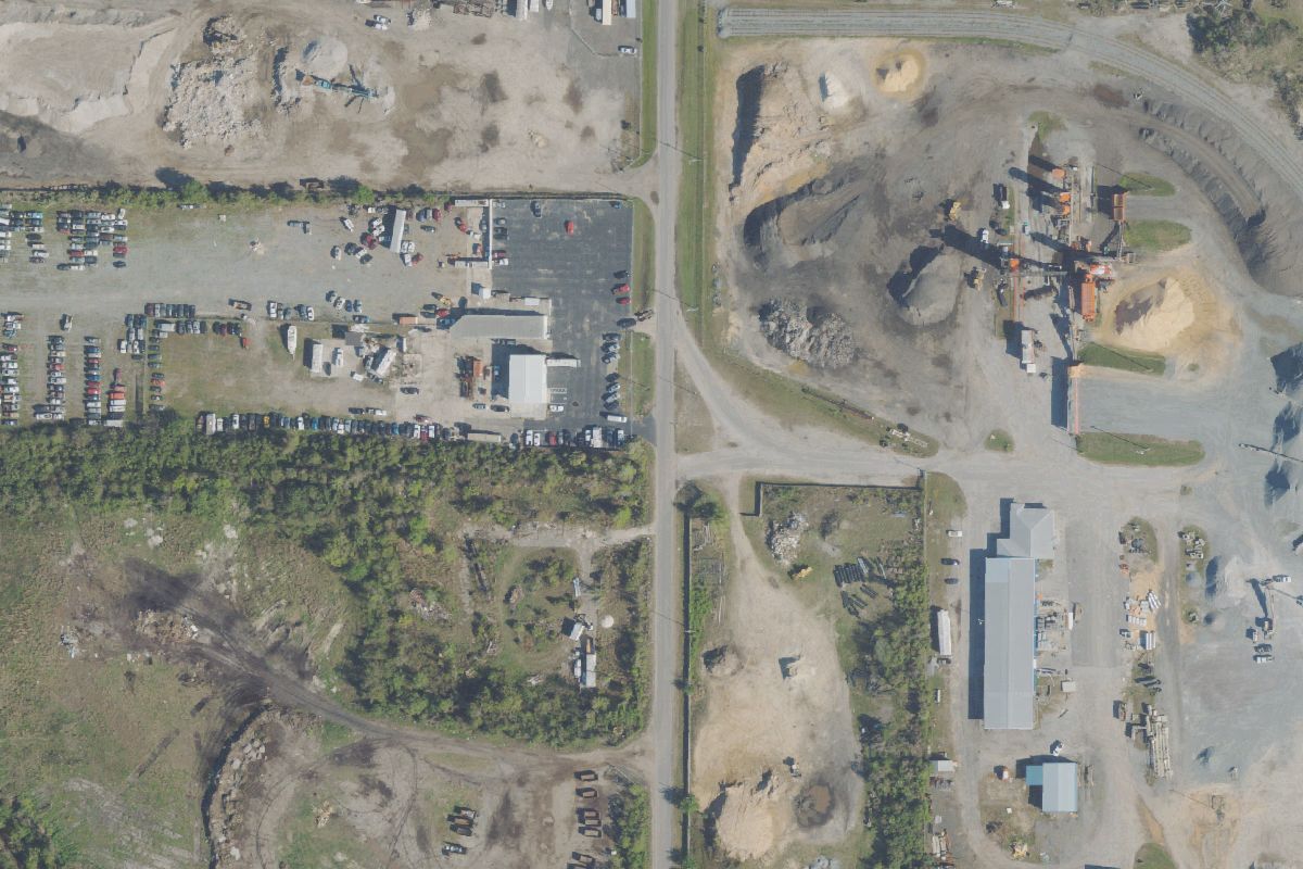 Aerial photo of White's Auto Salvage