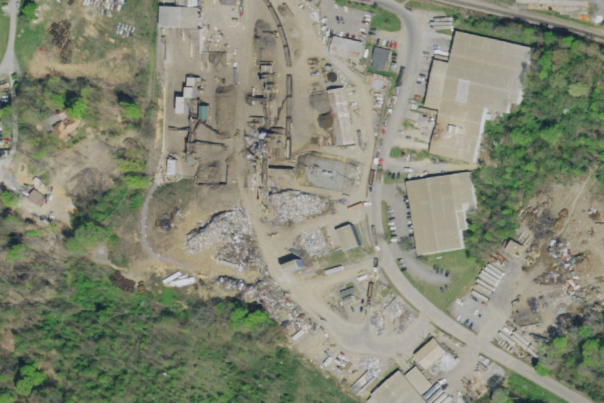 Aerial photo of Omnisource at Johnson City