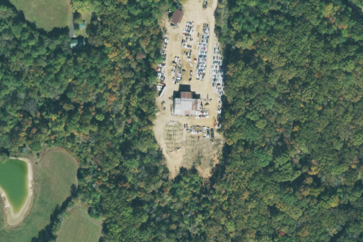 Aerial photo of Bolivar Salvage & Auto Parts