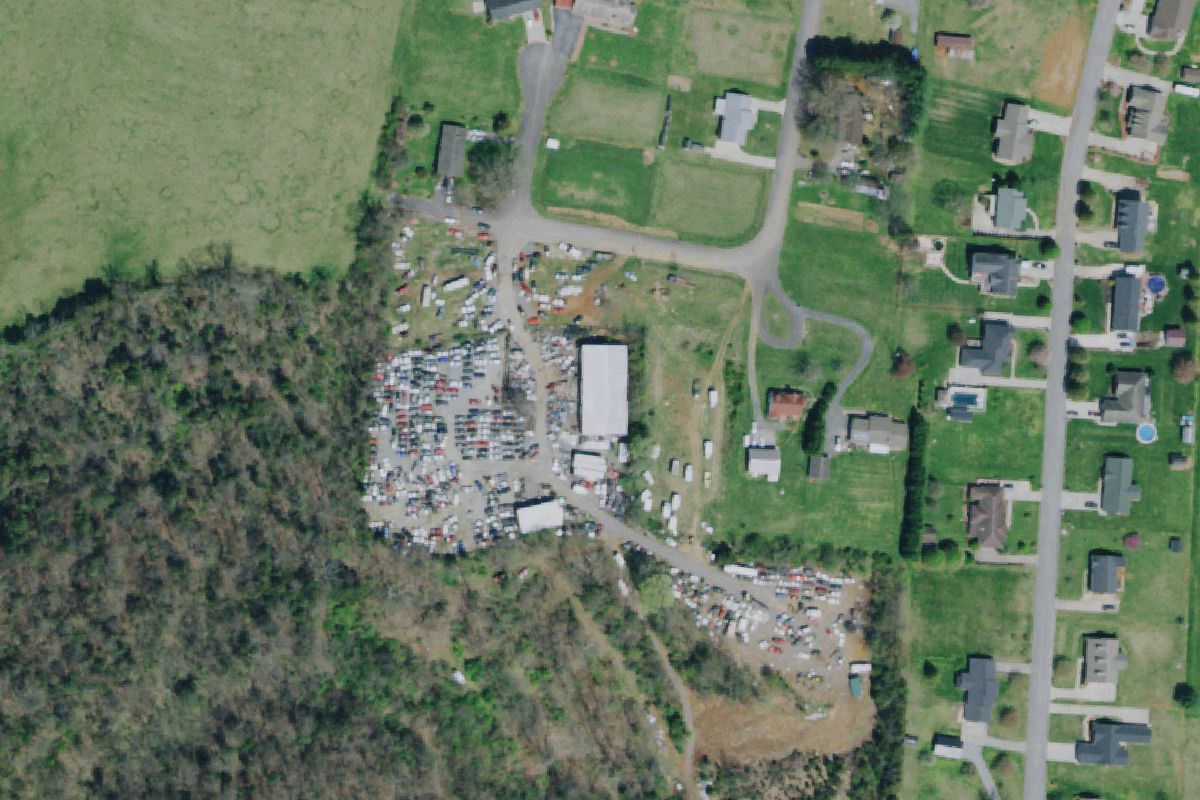 Aerial photo of Carter Valley Auto Sales & Salvage