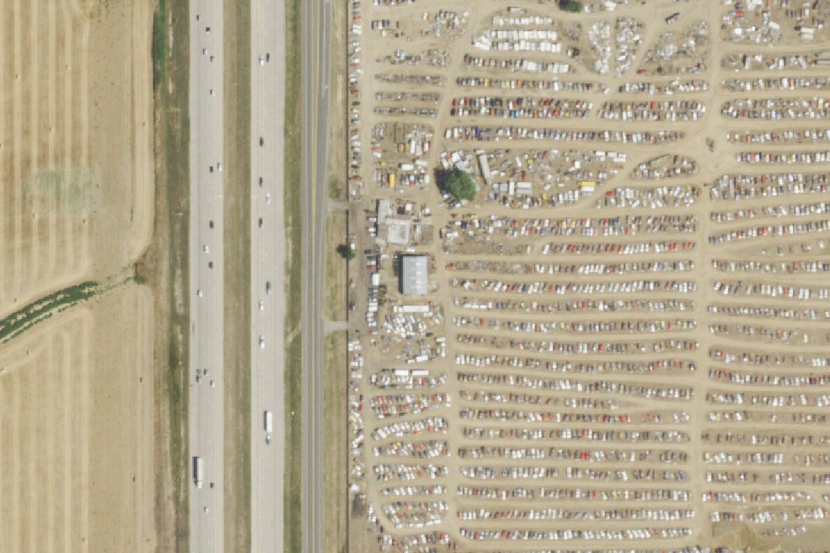 Aerial photo of Erie Auto Salvage at 4878 East I 25 Frontage Road