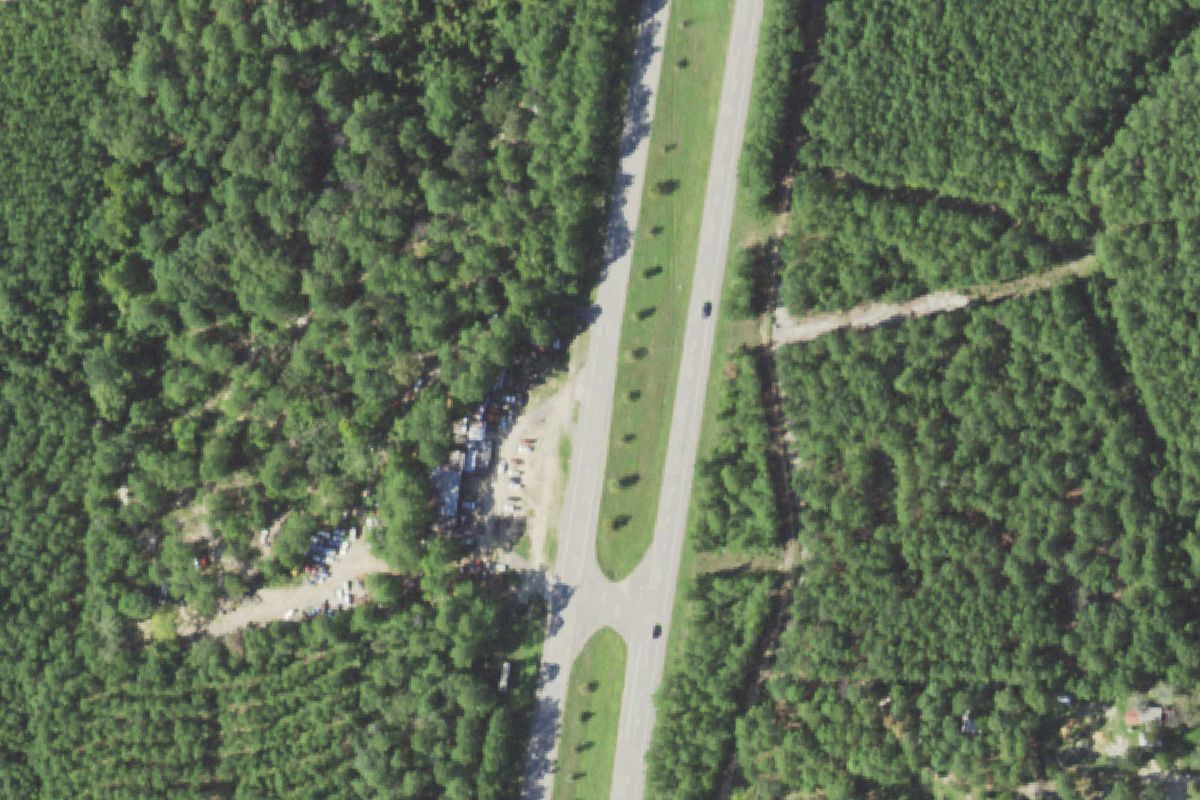 Aerial photo of Rogers Auto Salvage Yard