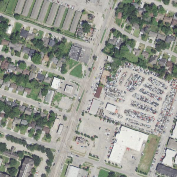 Aerial photo of Scott Street Auto Parts