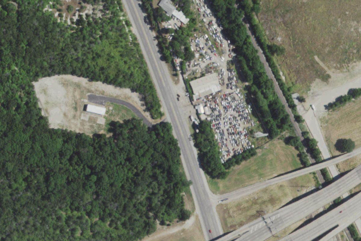 Aerial photo of Quality Auto Recyclers at 10466 S Central Expwy