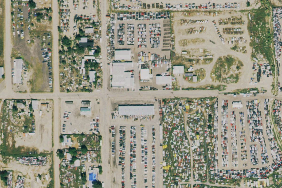 Aerial photo of Daurio Auto Truck at 3701 E 8 St
