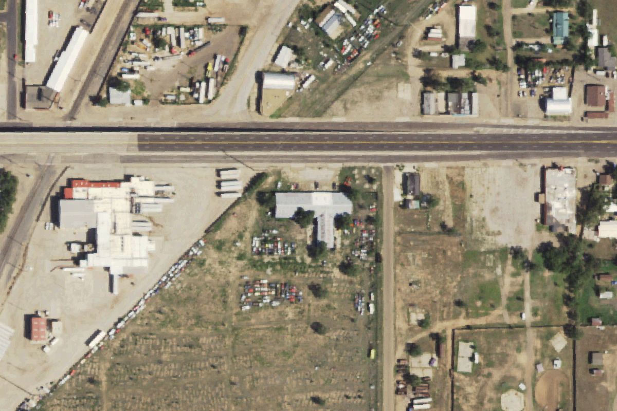Aerial photo of Amarillo Salvage at 4310 East Amarillo Boulevard