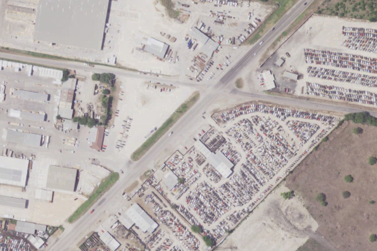 Aerial photo of R & D Parts at 9450 New Laredo Hwy