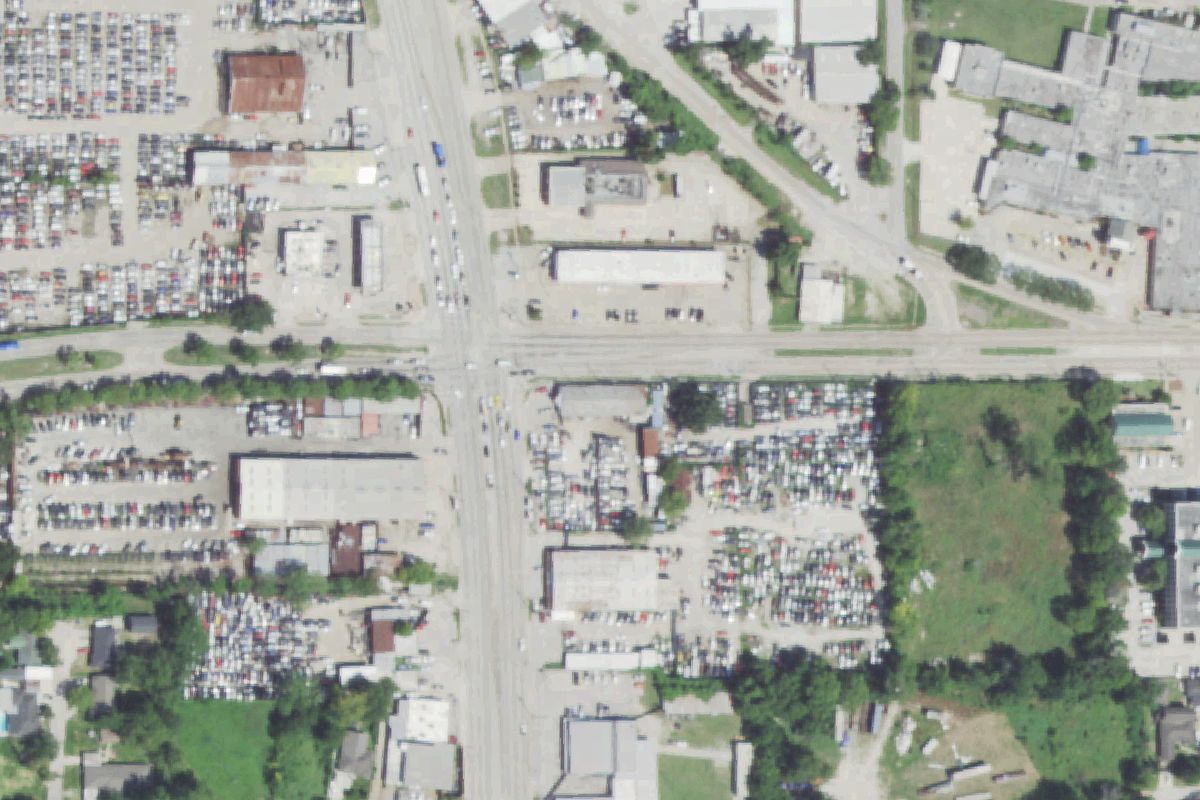 Aerial photo of A+ Toyota Used Parts at 5530 North Sheperd Dr