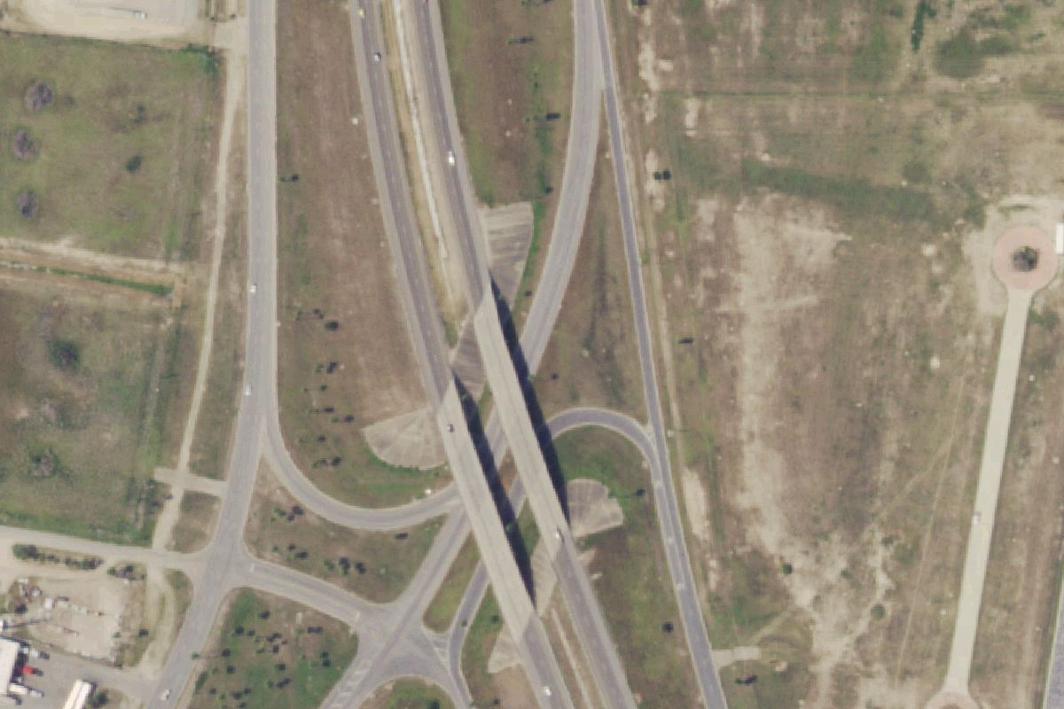 Aerial photo of CC Truckers at 6029 N Highway 281