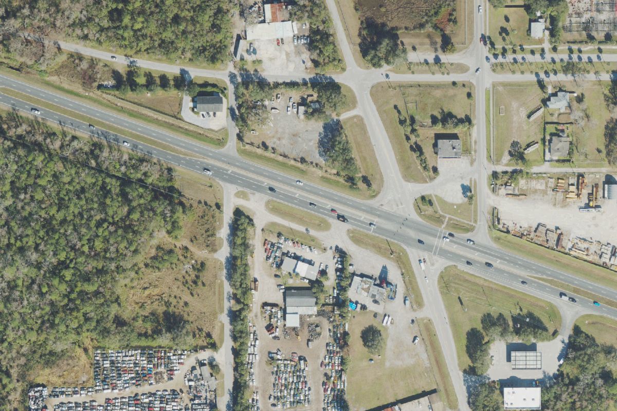 Aerial photo of Bithlo Used Auto Parts at 18252 East Colonial Drive