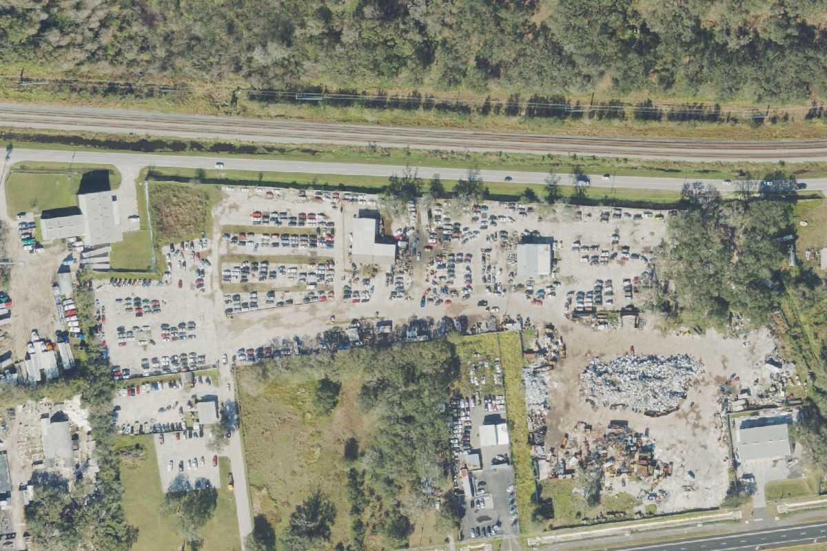 Aerial photo of Osceola Auto Salvage & Parts at 4691 S Orange Blossom Trail
